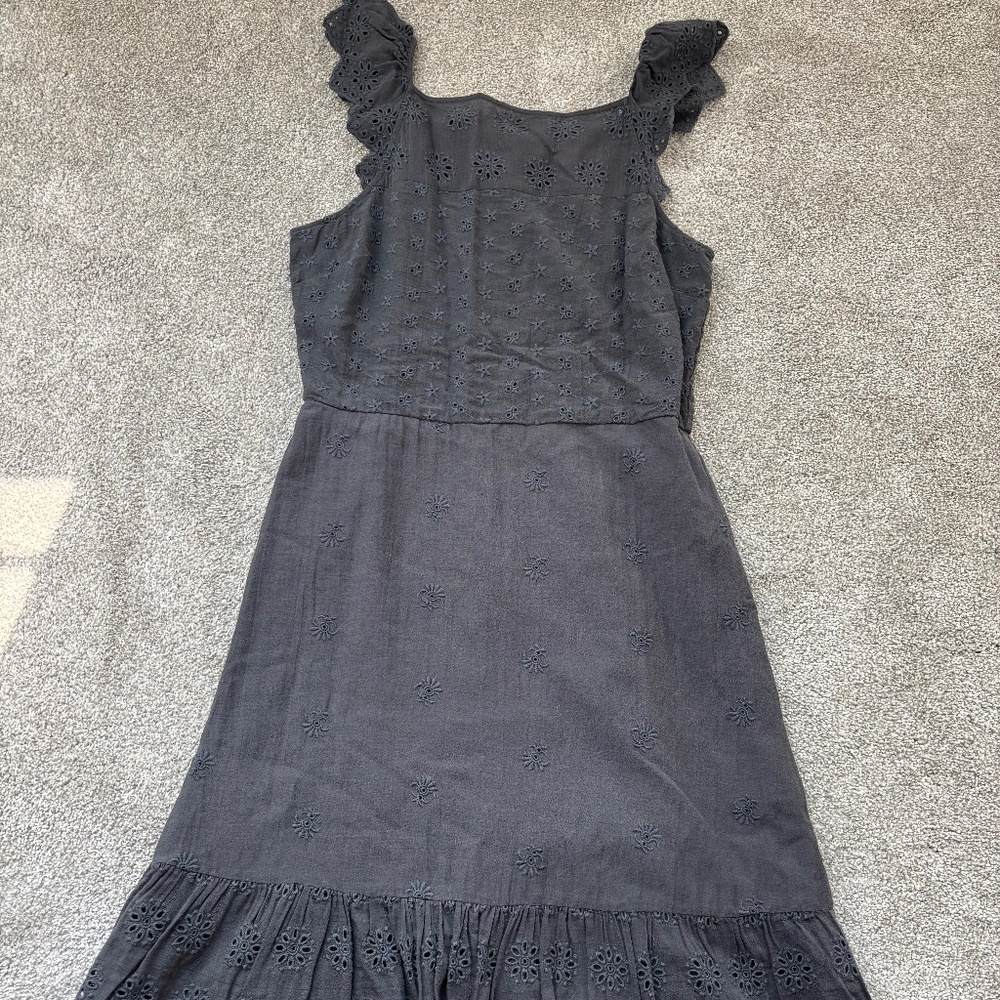 Loft eyelet midi dress size 2 petite